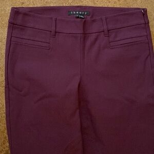 THEORY plum flat front skinny stretch legging dress pants slacks